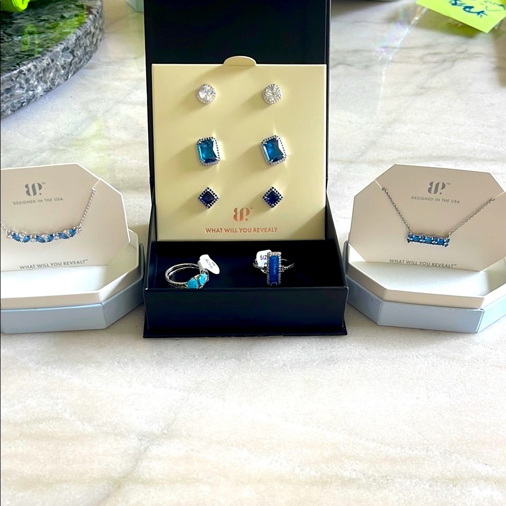 BP Blue and Silver Jewelry Set